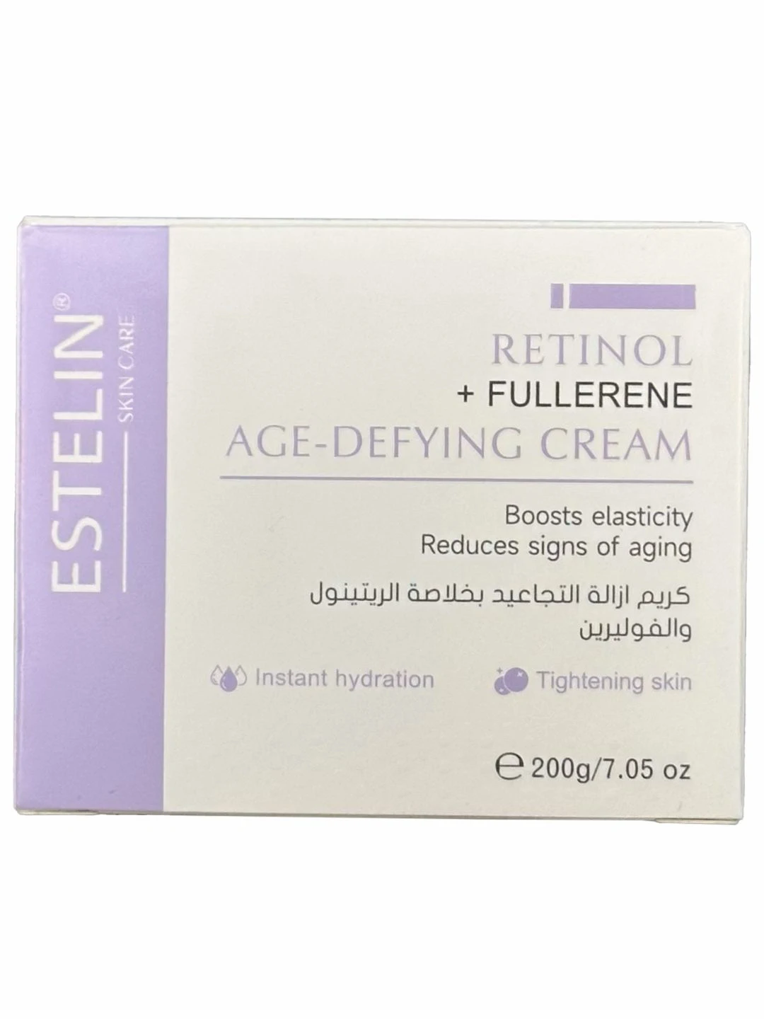 Омолаживающий крем для лица с ретинолом и фуллереном, Estelin Retinol & Fullerene Anti-Aging Cream, 200 g