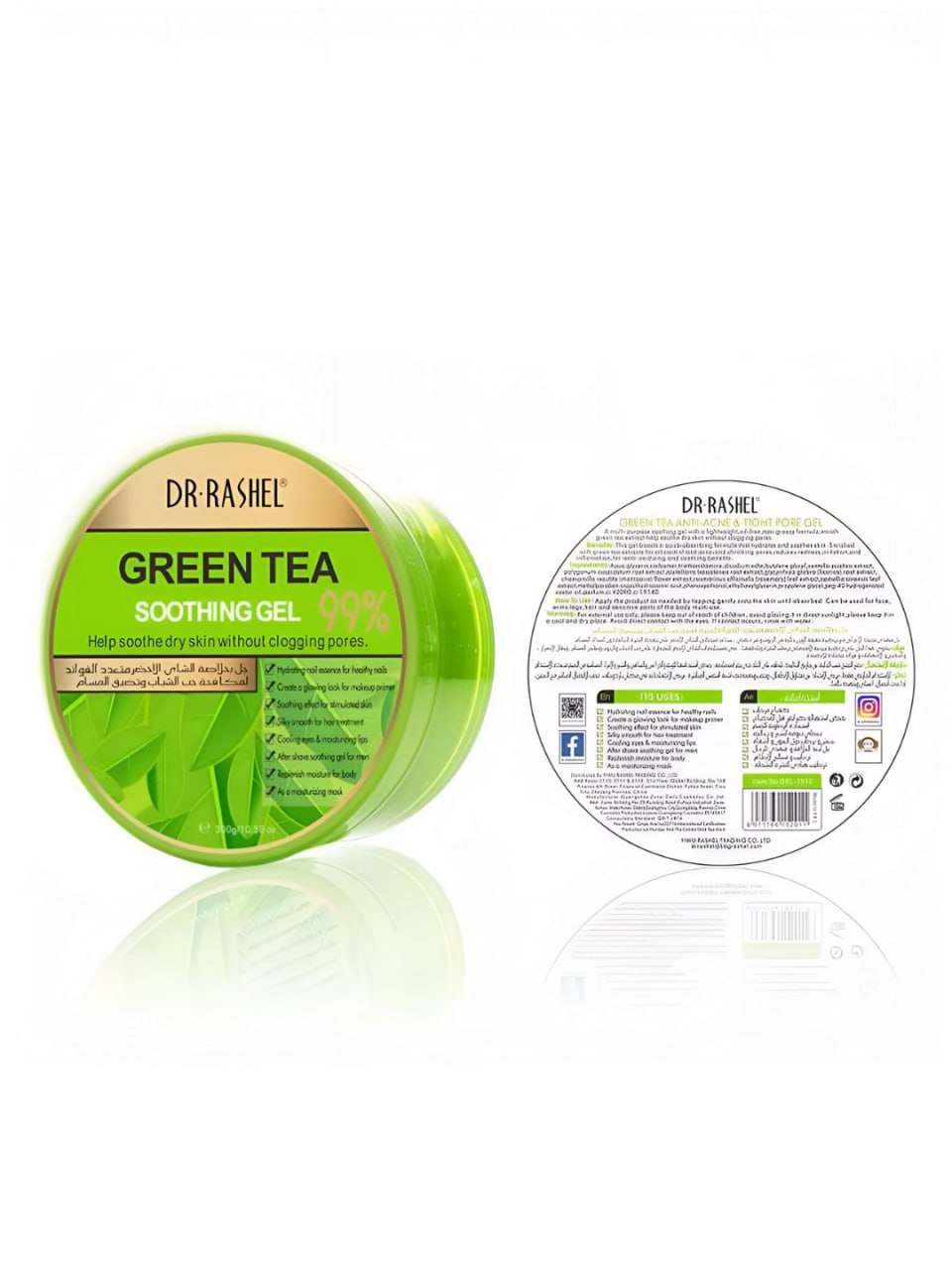 Гель для лица и тела Green Tea Anti-Acne & Tight Pore Gel, 300 g
