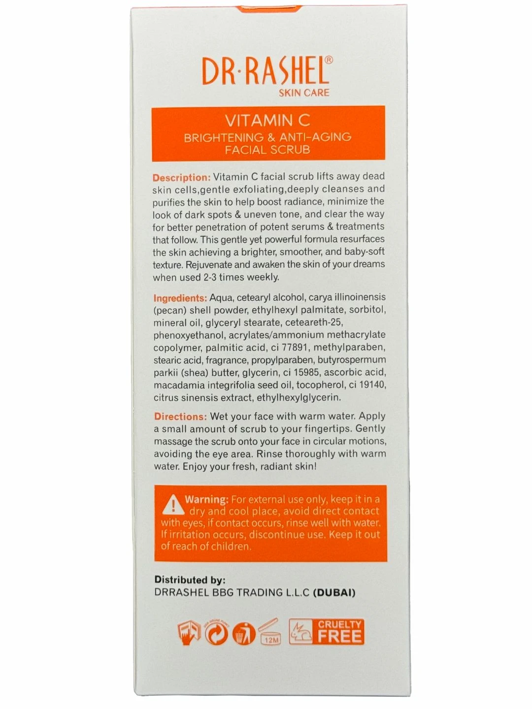 Осветляющий и антивозрастной скраб для лица с витамином C Dr. Rashel Vitamin C Brightening & Anti-Aging Facial Scrub, 150 g