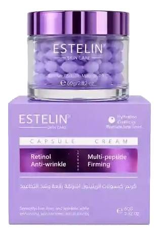 Антивозрастной крем для лица с Ретинолом и мульти-пептидами Estelin Retinol & Multi-peptide Anti-wrinkle Capsule Cream, 60 г