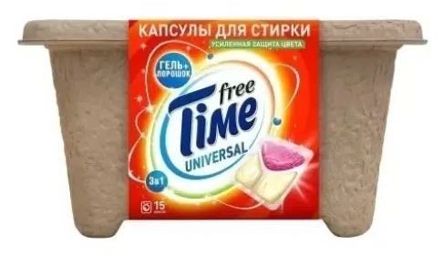 Капсулы для стирки Free Time 3в1 15шт (картон)