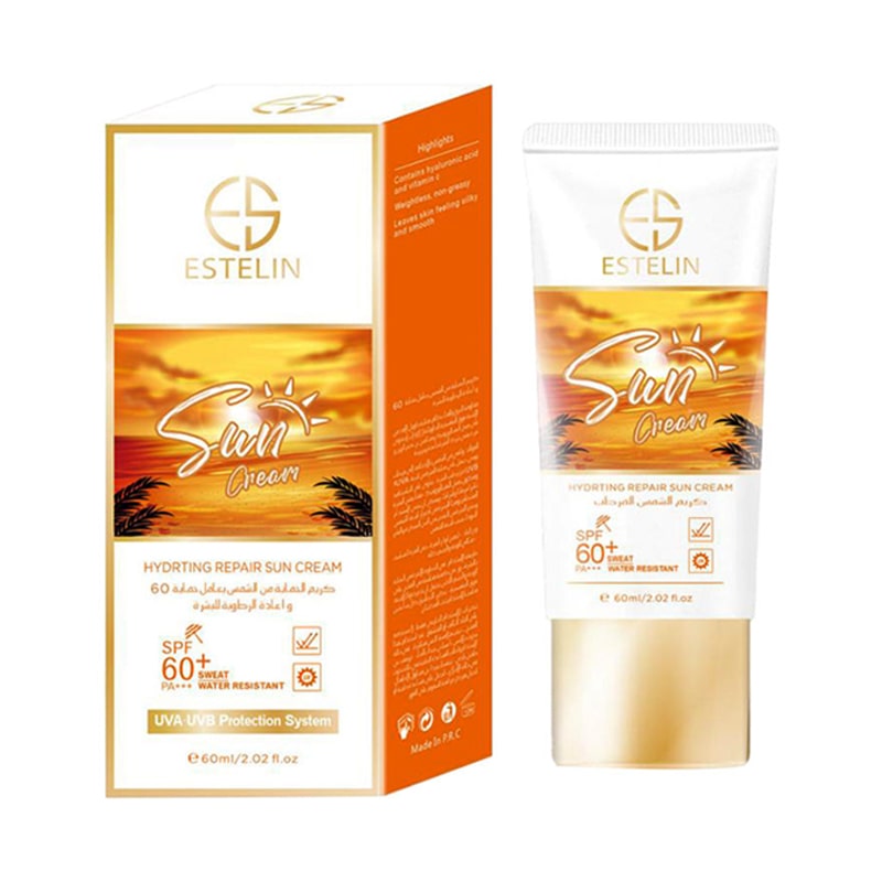 Восстанавливающий увлажняющий солнцезащитный крем Estelin Hydrating Repair Sun Cream SPF60, 60 g