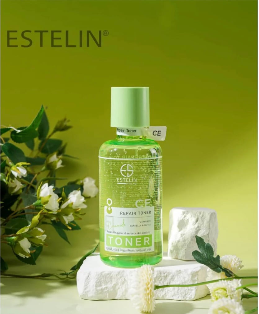 Тонер для лица с церамидами и витамином B5 Estelin Ceramide & Vitamin B5 Repair Essence Toner, 400 мл