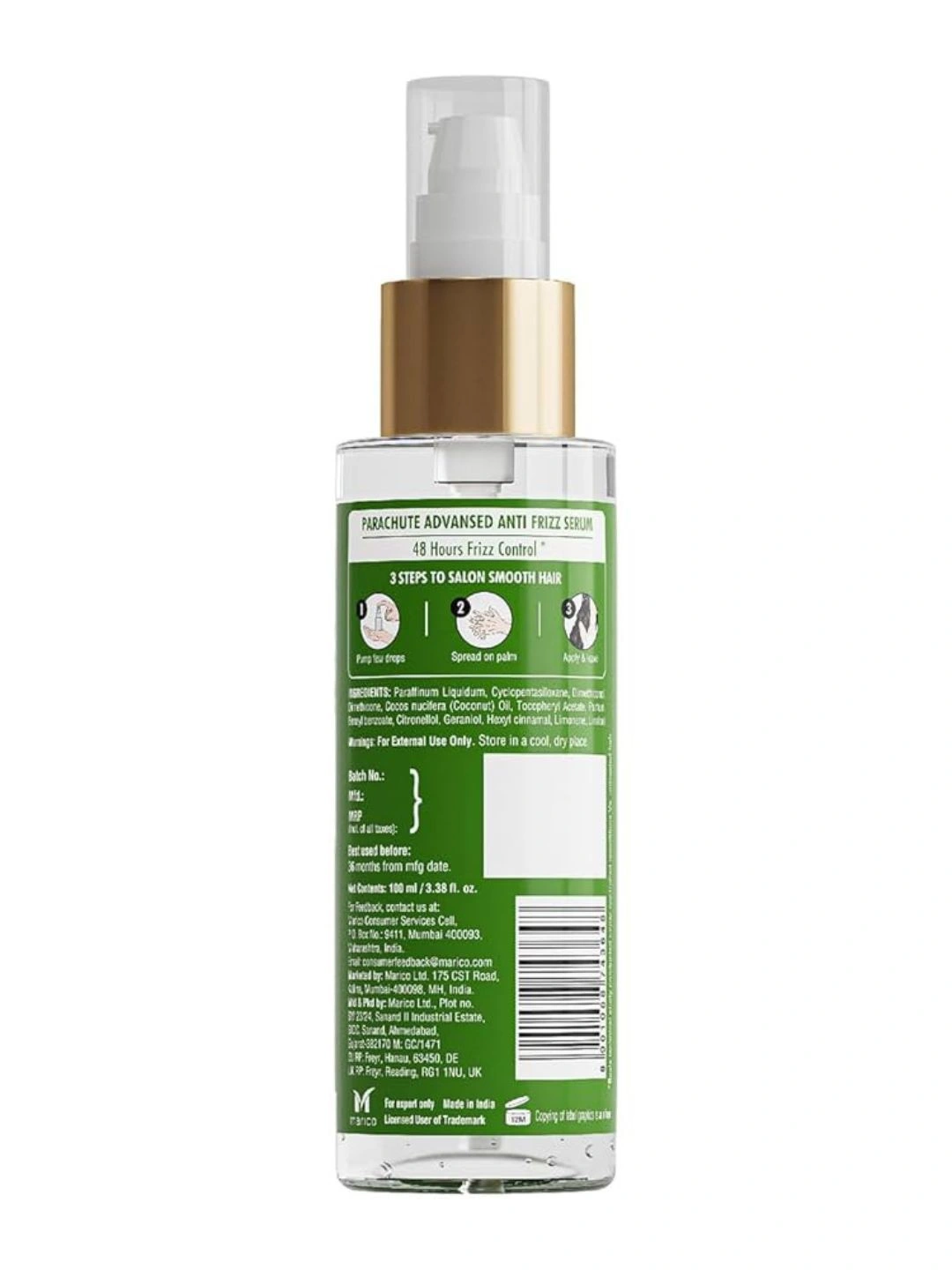 Сыворотка для волос PARA ADV ANTI FRIZZ SERUM OIL WITH VITAMIN E 100ML