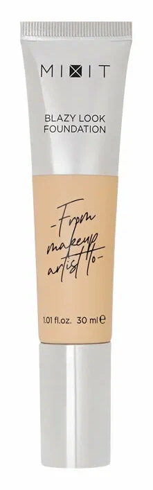 Тональная основа с эффектом сияния MIXIT Make Up Foundation Blazy Look, 01 30мл