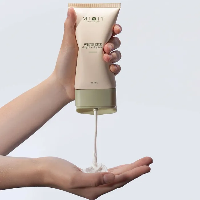 Пенка для глубокого очищения лица c экстрактом риса MIXIT White Rice Deep Cleansing Foam 150мл