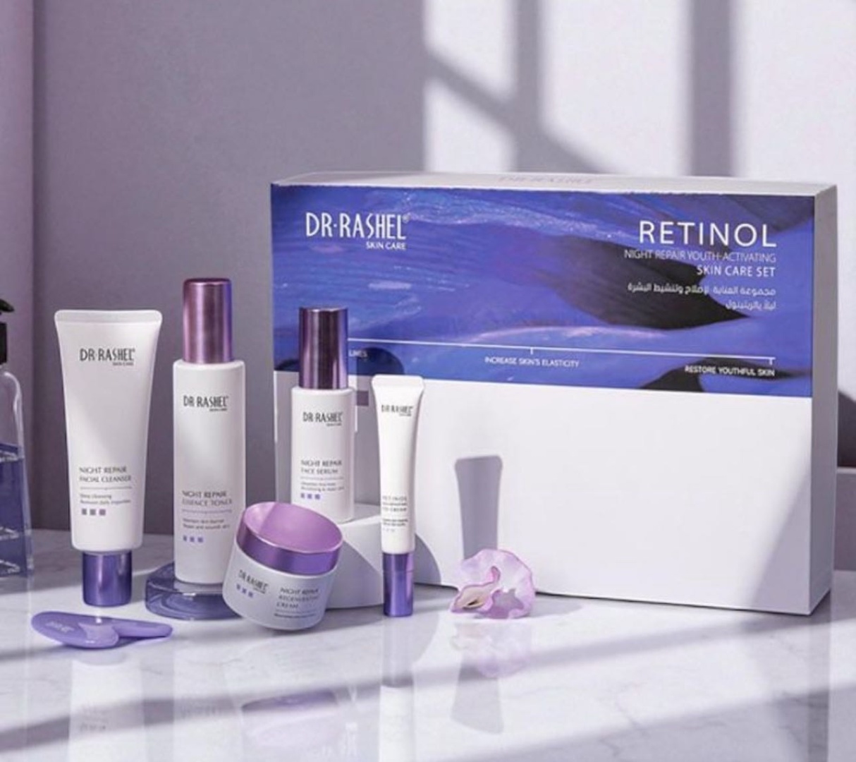 Омолаживающий ночной набор с ретинолом — Dr. Rashel Retinol Night Repair Youth-Activating Skin Care Set|6 pcs