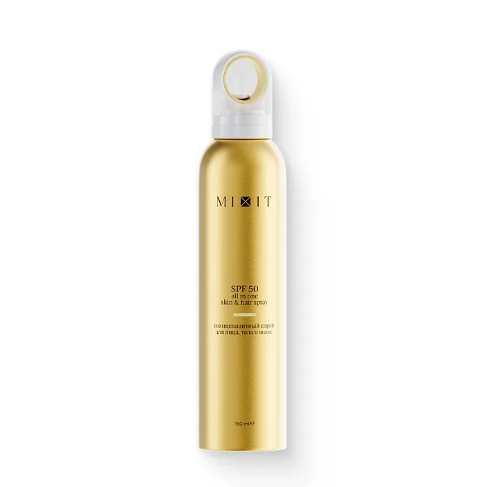 Солнцезащитный спрей для лица, тела и волос MIXIT SPF 50 all in one skin & hair spray 150мл