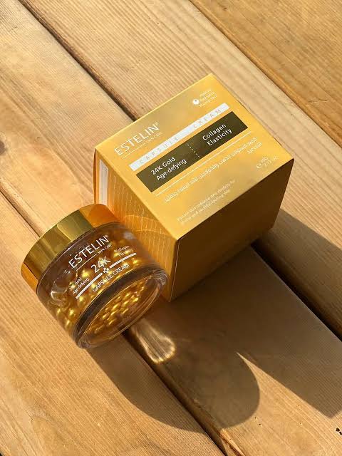 Омолаживающий крем для лица с золотом и коллагеном Estelin 24K Gold & Collagen Age-defying Capsule Cream, 60 г