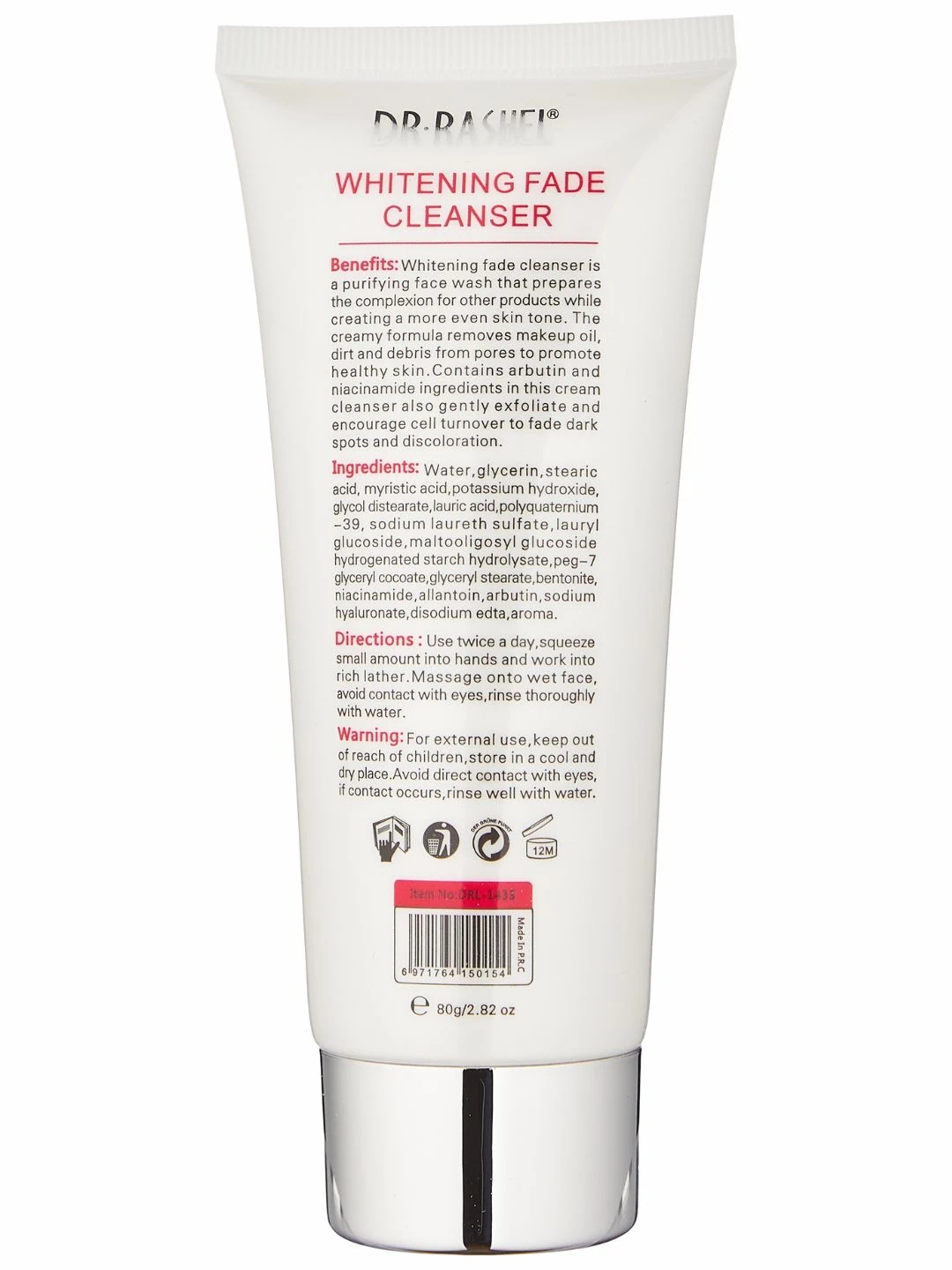 Пенка для лица с эффектом осветления Dr. Rashel Whitening Fade Foam Cleanser, 80 ml