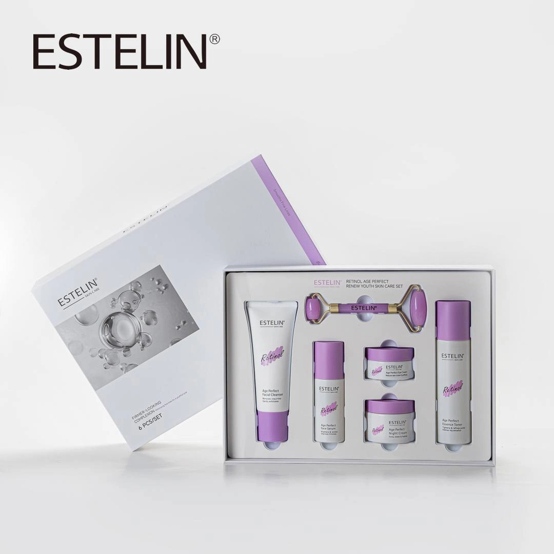 Омолаживающий набор для ухода за кожей Estelin Retinol Age Perfect Renew Youth Skin Care Set, 6 шт
