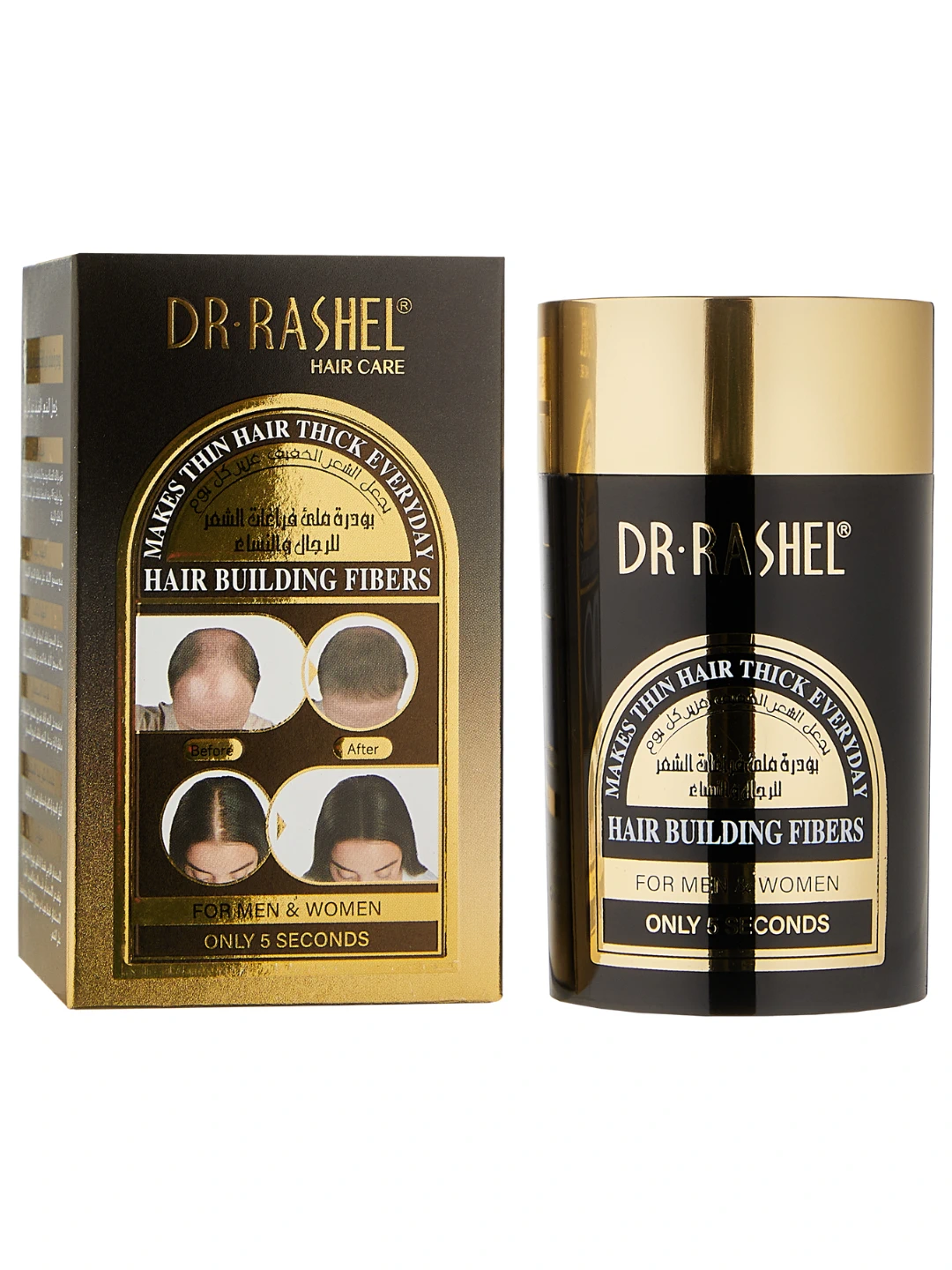 Загуститель волос, Dr. Rashel Hair Building Fibers (Dark Brown), 22 г