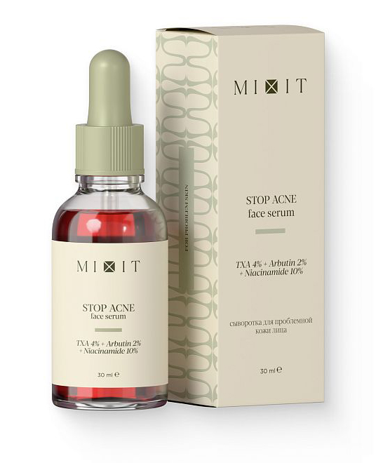 Сыворотка для проблемной кожи лица MIXIT Stop Acne Face Serum 30мл