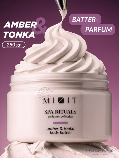 Крем-баттер для тела с ароматом амбры и бобов тонка MIXIT Spa Rituals Amber & Tonka Body Butter 250г