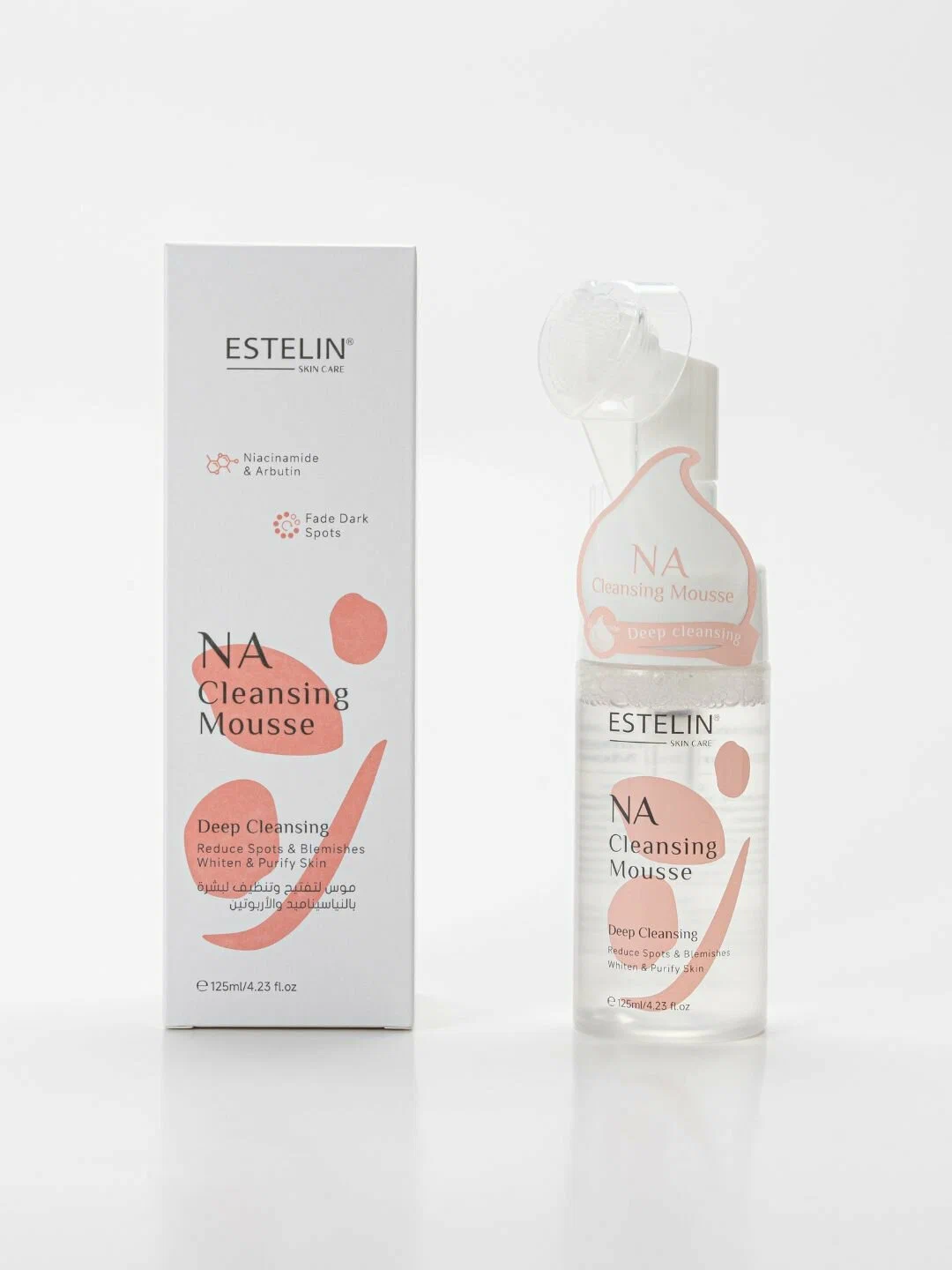 Пенка-мусс для лица с ниацинамидом и арбутином Estelin Niacinamide & Arbutin Whitening Cleansing Mousse, 125 мл