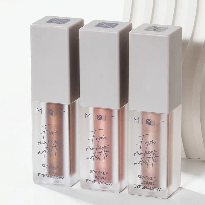 Сияющие жидкие тени для век MIXIT Make Up Sparkle Liquid Eyeshadow, 02 (3,8г)