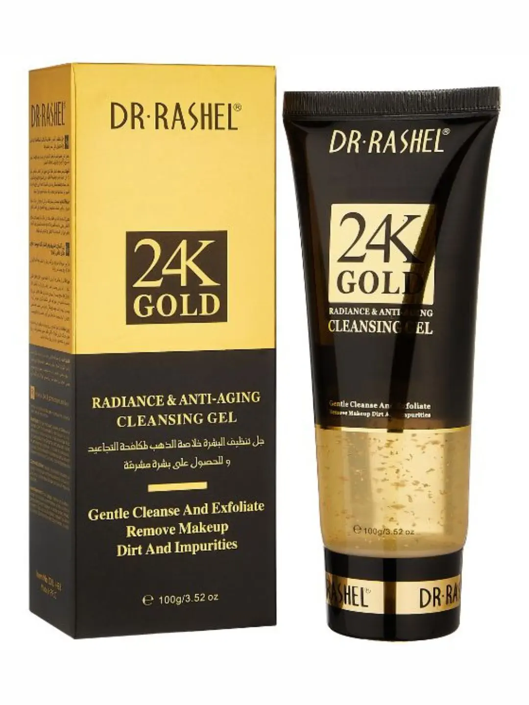 Осветляющий очищающий гель для лица с золотом 24K Dr. Rashel 24K Gold Radiance & Anti-Aging Cleansing Gel, 100 ml