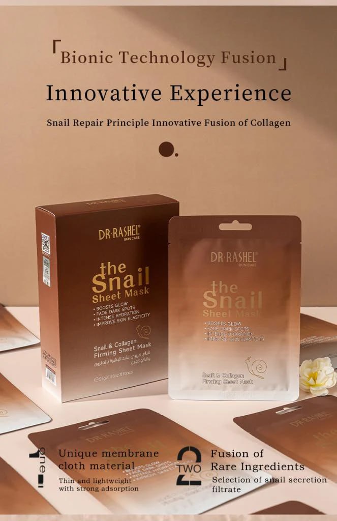 Питательная и укрепляющая тканевая маска для лица Dr. Rashel Snail & Collagen Firming Sheet Mask, 25 г