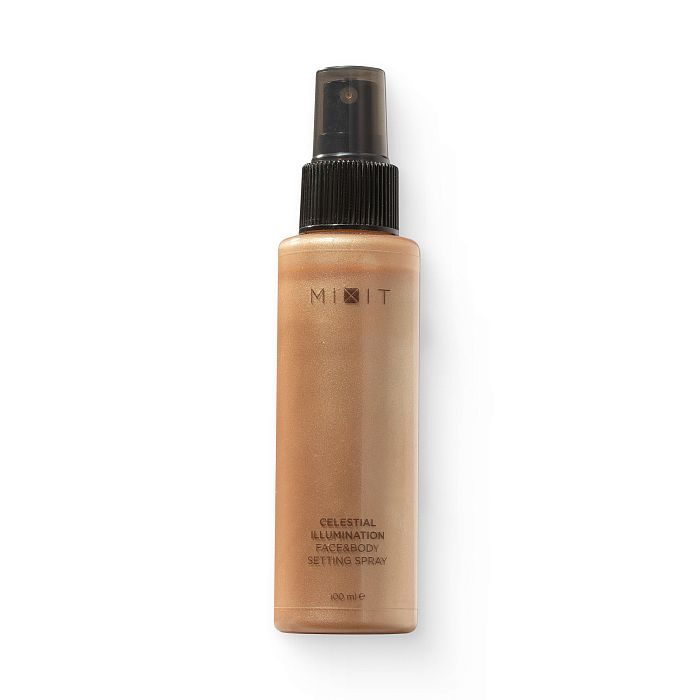 Фиксирующий спрей для лица и тела MIXIT Make Up Fixing spray "Heavenly glow" for face and body 100мл