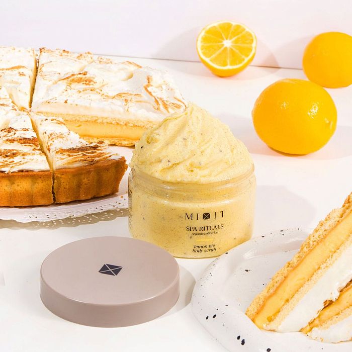 Соляной скраб-бальзам для тела с ароматом лимонного пирога MIXIT Spa Rituals Lemon Pie Body Scrub 300г