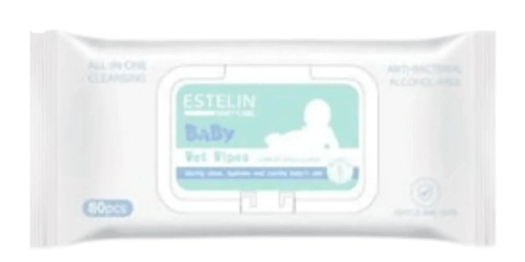 Детские влажные салфетки Estelin Baby Wet Wipes Blue — 80 шт