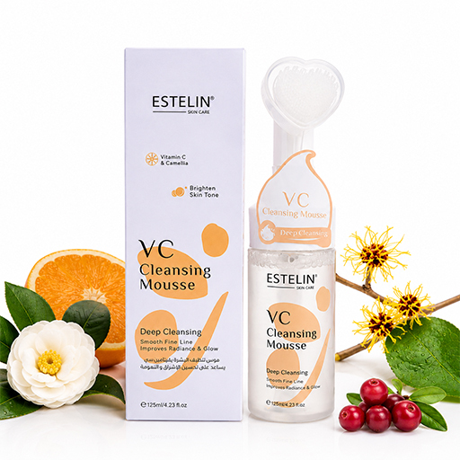 Пенка-мусс для лица с витамином C и камелией Estelin Vitamin C & Camellia Brightening Cleansing Mousse, 125 мл