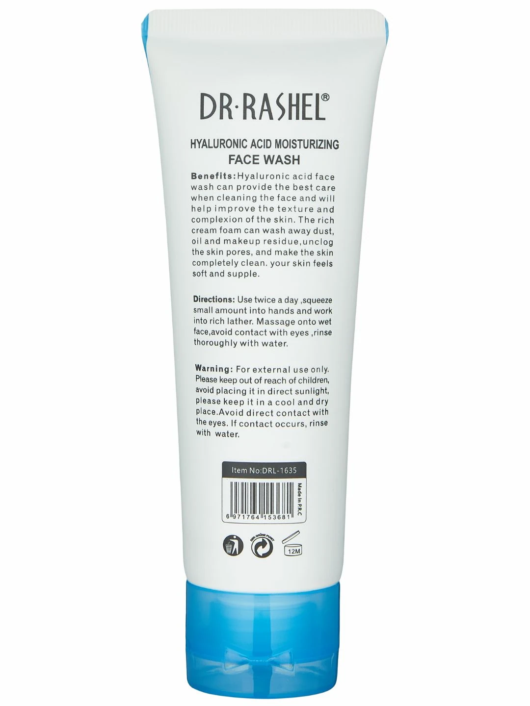 Увлажняющая пенка для умывания с гиалуроновой кислотой, Dr. Rashel Hyaluronic Acid Moisturizing Face Wash, 100 g
