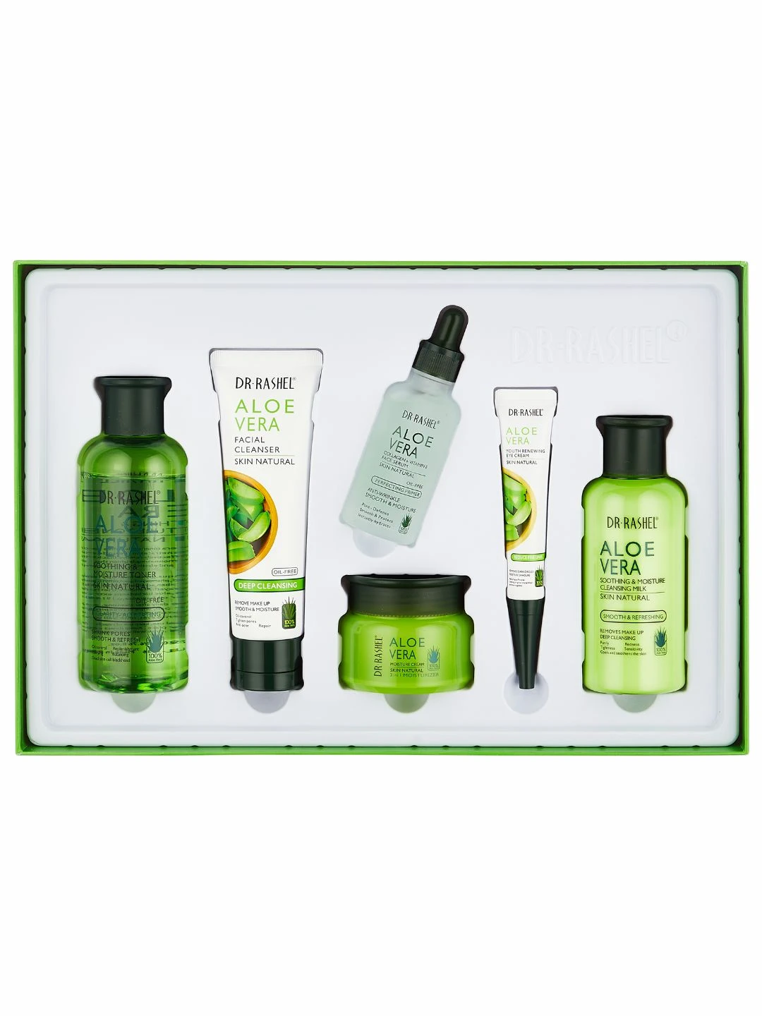  Успокаивающая и увлажняющая серия с алоэ вера, Dr. Rashel Aloe Vera Soothing & Moisture Skin Care Series, 6 шт/комплект