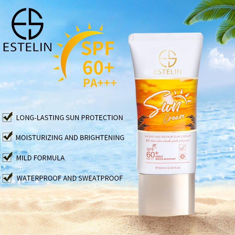 Восстанавливающий увлажняющий солнцезащитный крем Estelin Hydrating Repair Sun Cream SPF60, 60 g