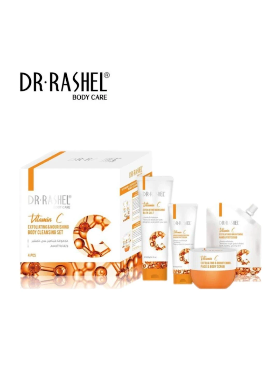 Набор Dr. Rashel Vitamin C Exfoliating & Nourishing Body Cleansing Set 4pcs/set