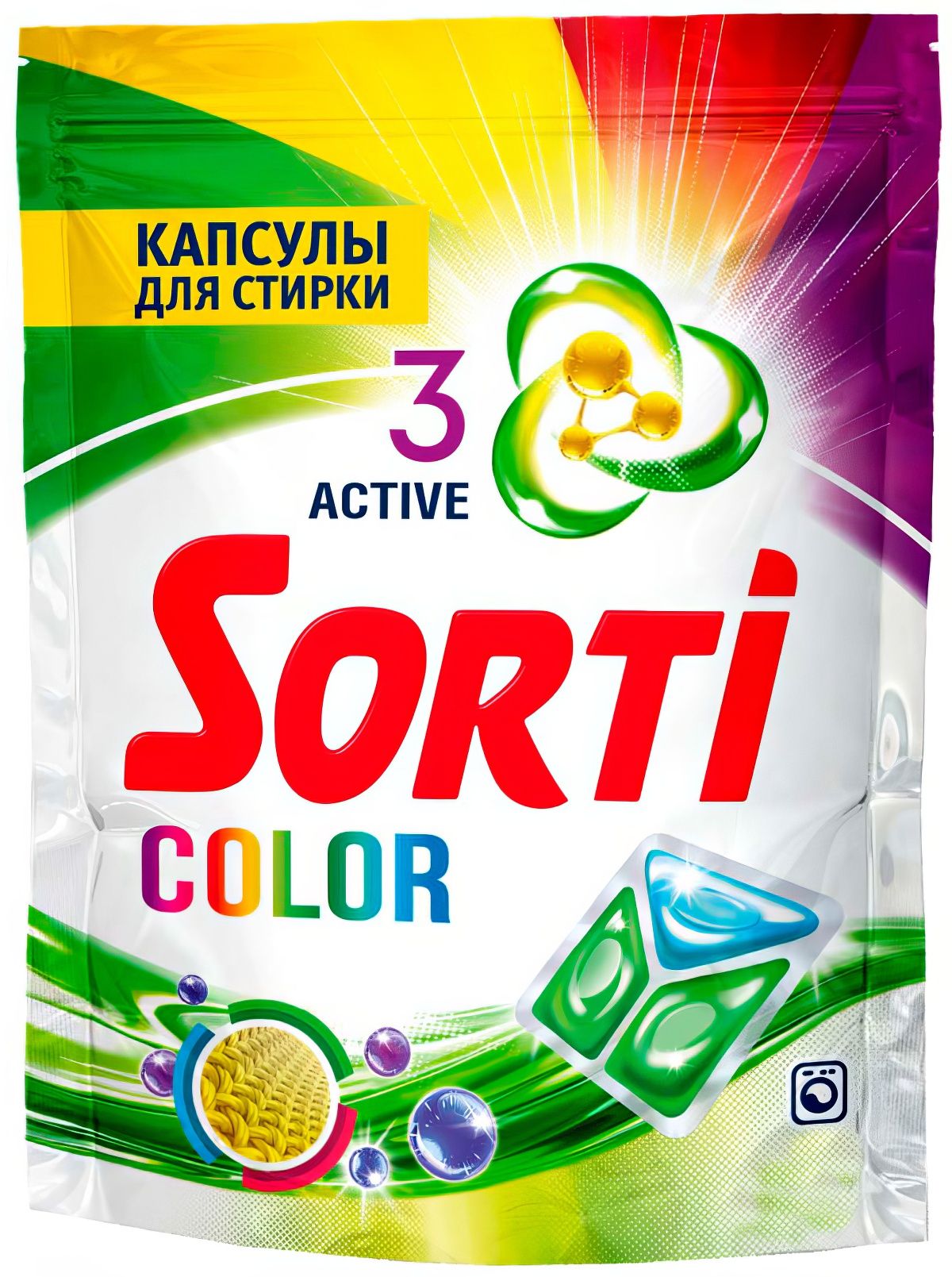 Капсулы для стирки Sorti Color 30шт Дой-Пак НК