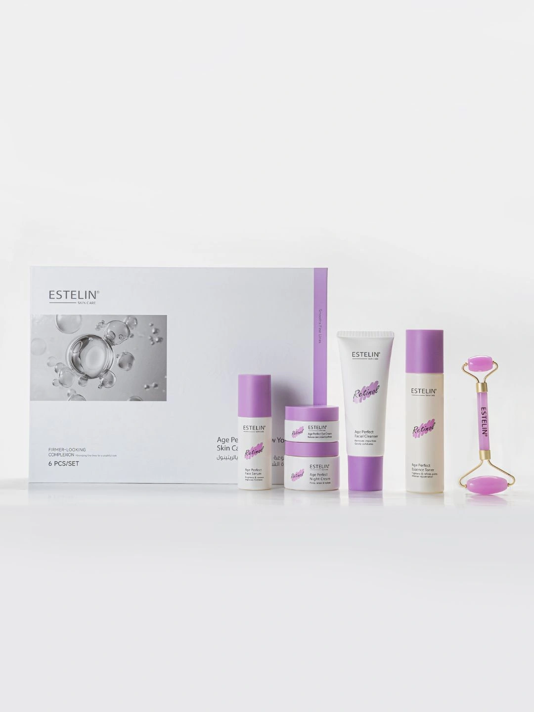 Омолаживающий набор для ухода за кожей Estelin Retinol Age Perfect Renew Youth Skin Care Set, 6 шт