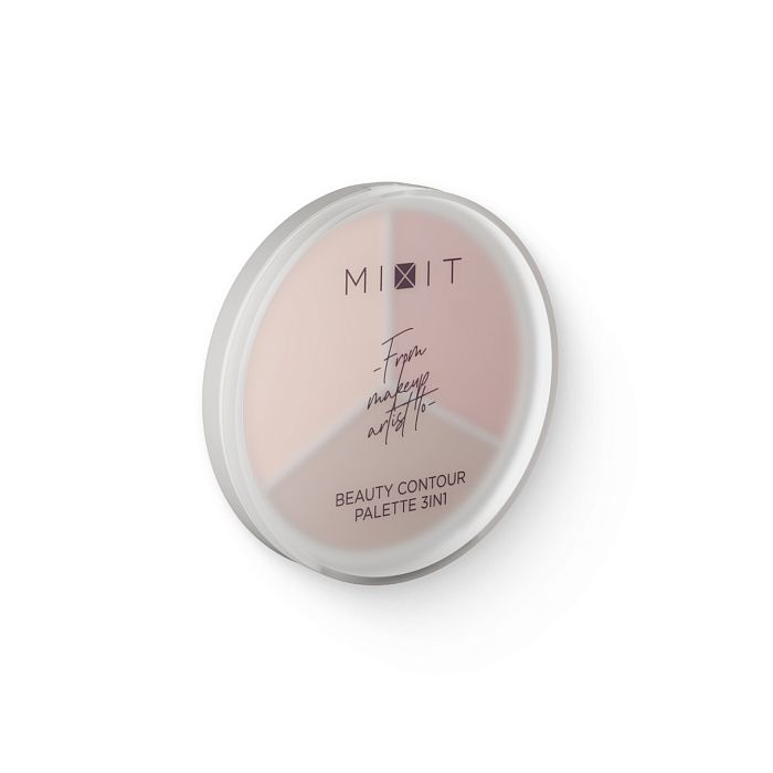 Палетка для скульптурирования лица MIXIT Make Up Beauty Contour Palette 3in1, 02 11г