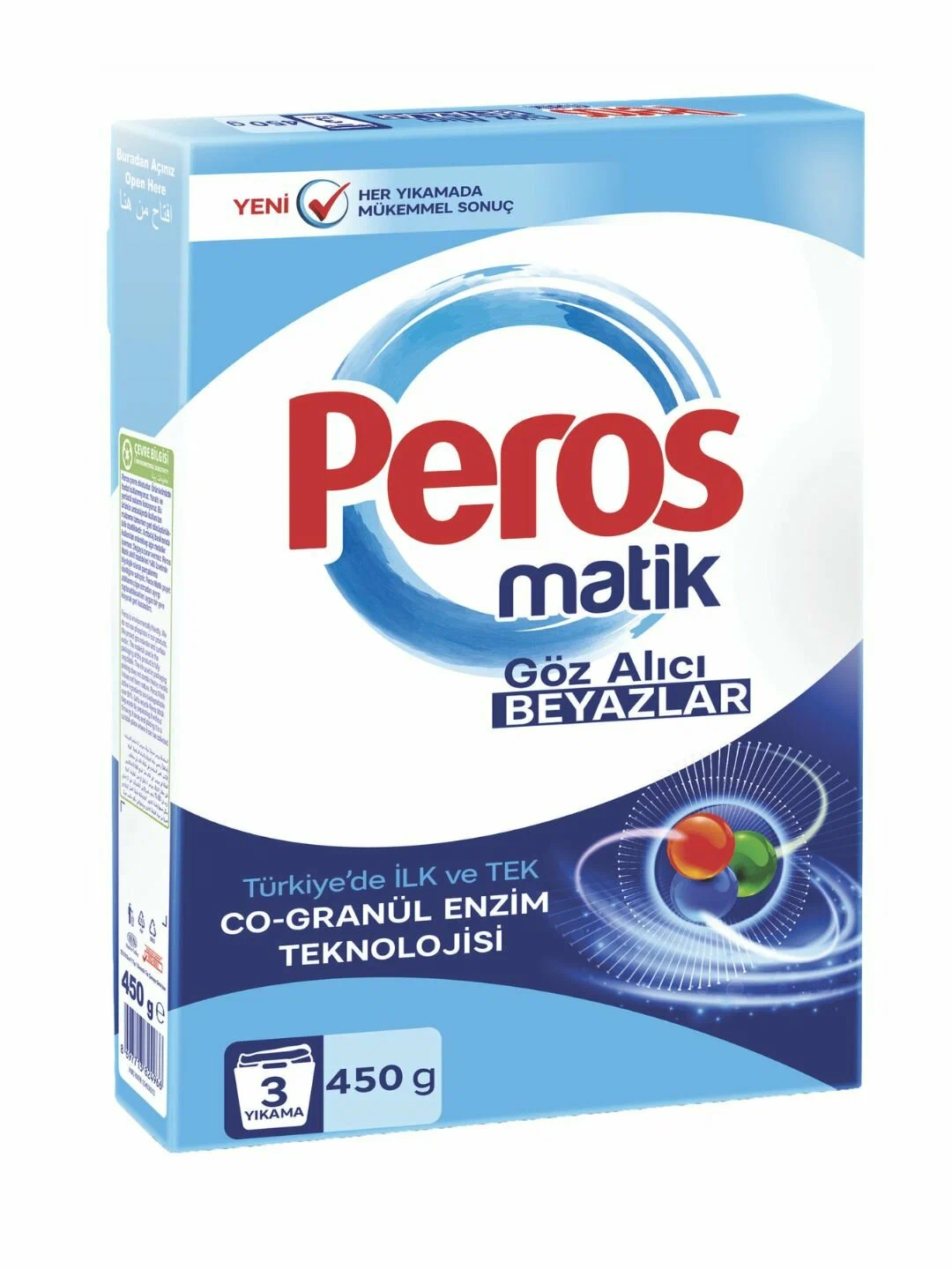 Стиральный порошок PEROS POWDER DETERGENT MATIC BOX (white) 450 gr.