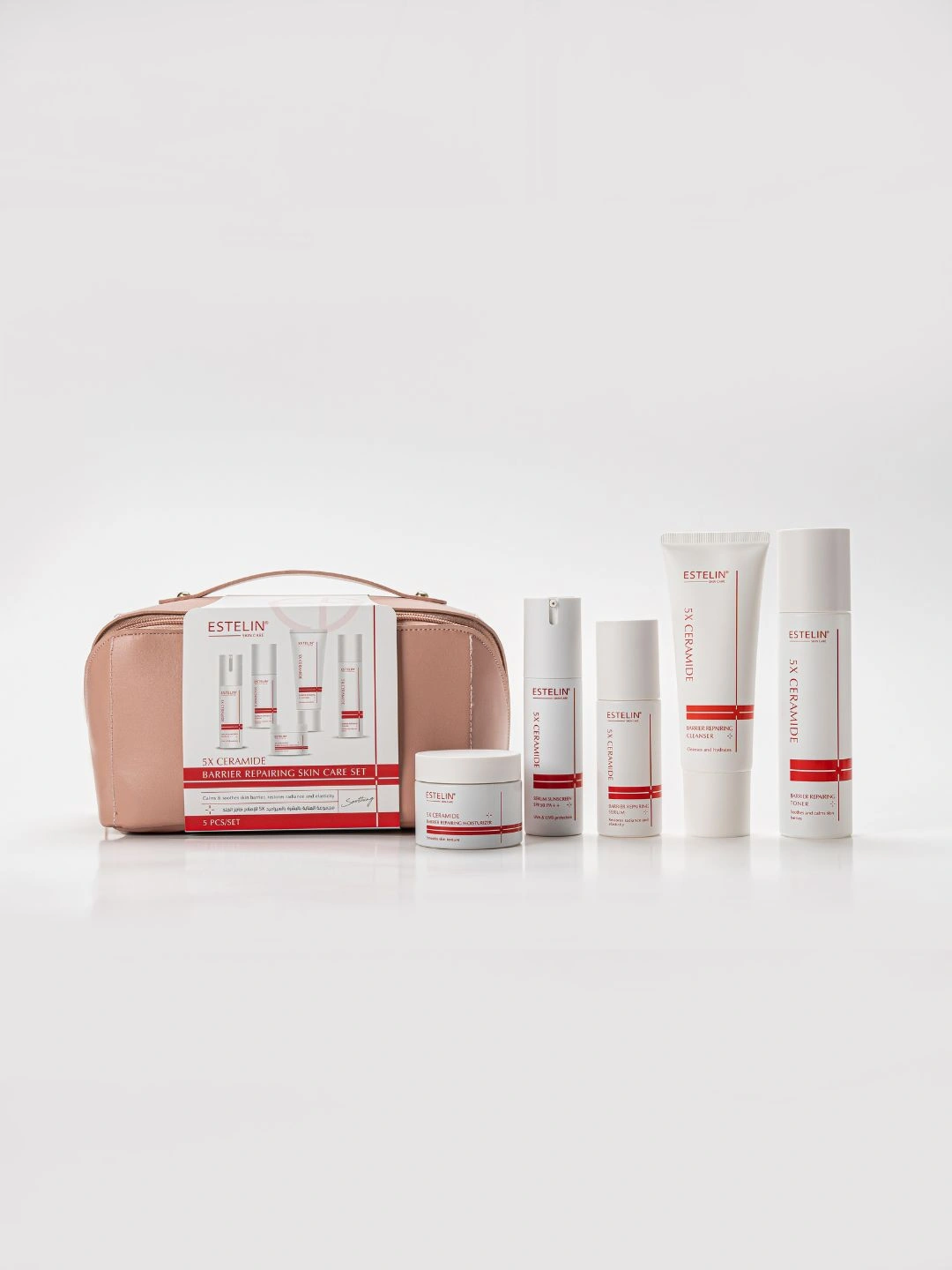 Набор с Цирамидами для укрепления барьерной функции кожи Estelin 5X Ceramide Barrier Repairing Skin Care Set, 5 шт