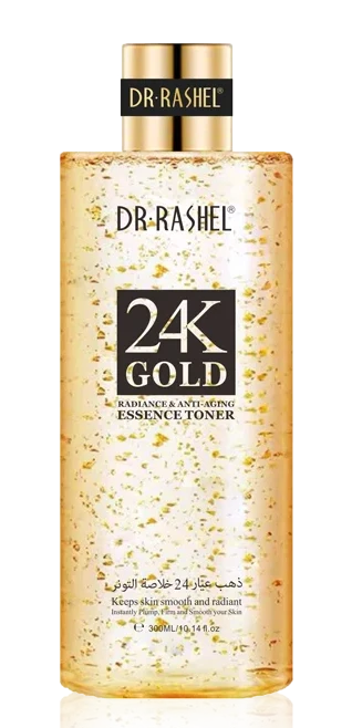 Питательный и омолаживающий тонер для лица с золотой эссенцией Dr. Rashel 24K Gold Radiance & Anti-Aging Essence Toner, 300 мл 