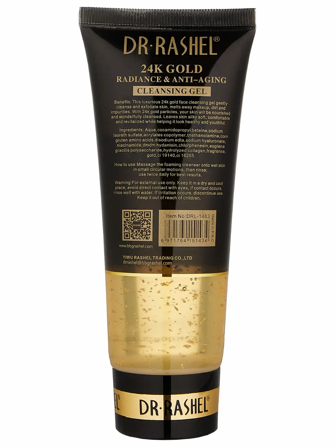 Осветляющий очищающий гель для лица с золотом 24K Dr. Rashel 24K Gold Radiance & Anti-Aging Cleansing Gel, 100 ml