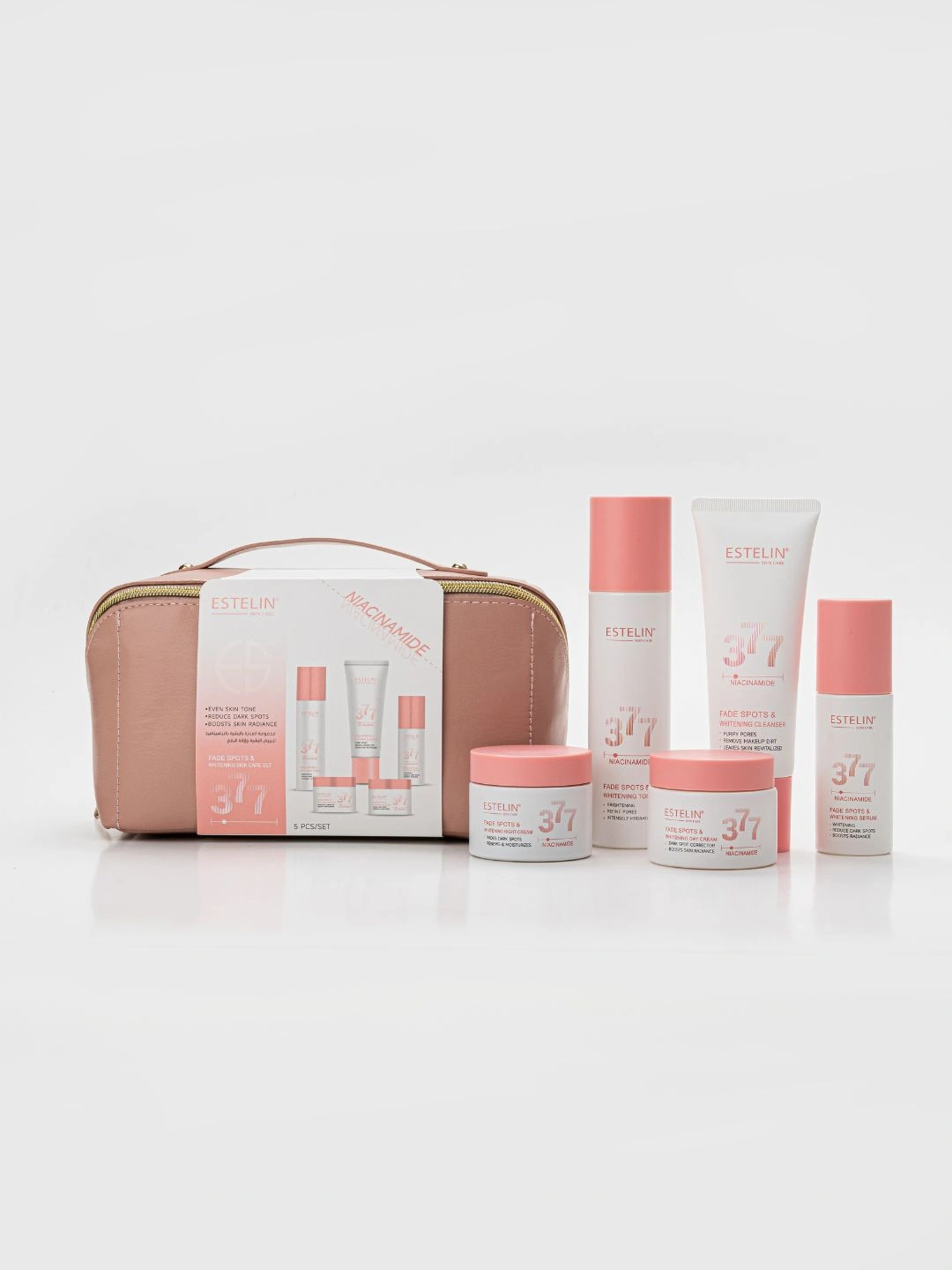 Восстанавливающий набор для ухода за кожей с Ниацинамидом Estelin Niacinamide Whitening & Fade Spots Skin Care Set, 5 шт