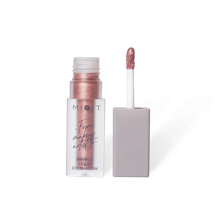 Сияющие жидкие тени для век MIXIT Make Up Sparkle Liquid Eyeshadow, 01 (3,8г)
