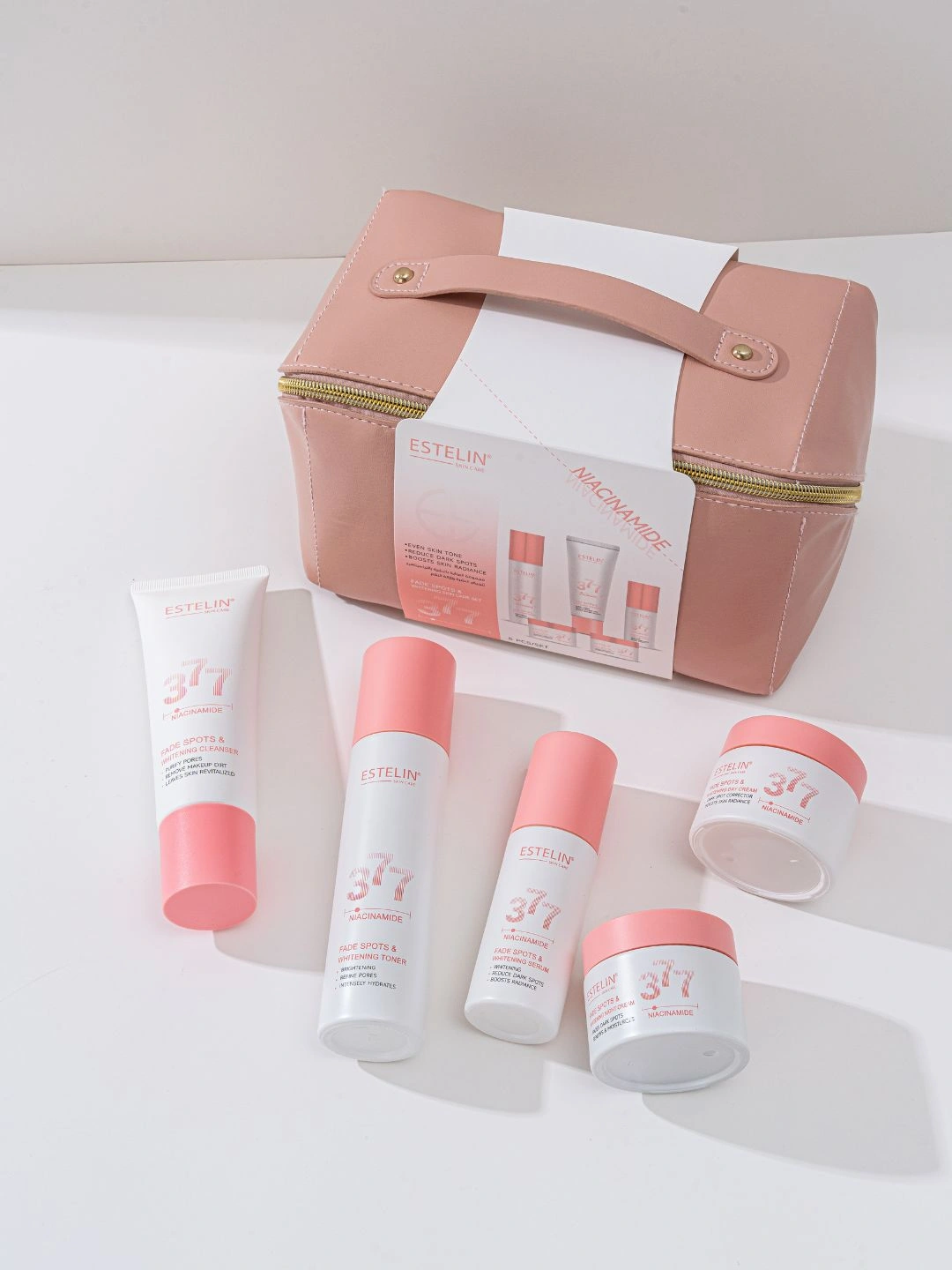 Восстанавливающий набор для ухода за кожей с Ниацинамидом Estelin Niacinamide Whitening & Fade Spots Skin Care Set, 5 шт