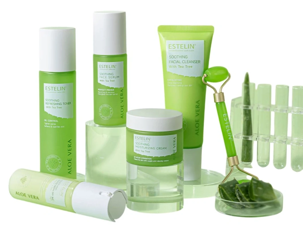 Набор Алое Вера для ухода за кожей Estelin Aloe Vera Soothing Skin Care Set, 6 шт