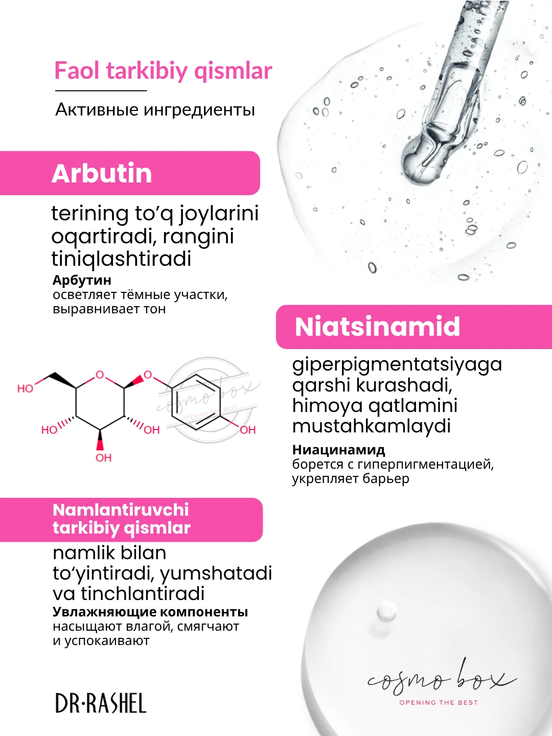 Осветляющая сыворотка для лица против пигментных пятен Dr. Rashel Whitening Fade Spots Brightening Face Serum, 50 ml