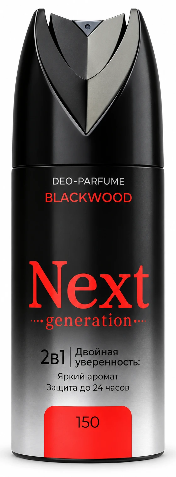 Парфюмированный дезодорант 2 в1 Next Generation "Blackwood",150 мл(мужской)