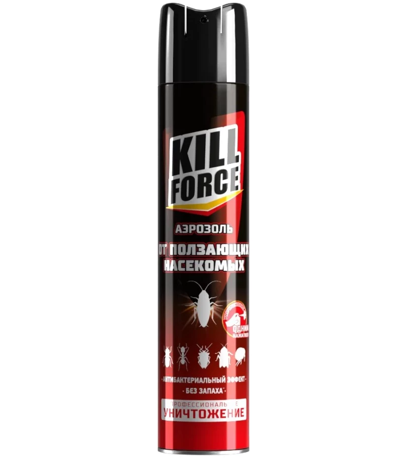 KILL FORCE - Аэрозоль инсектицидный от ползающих, 350 мл