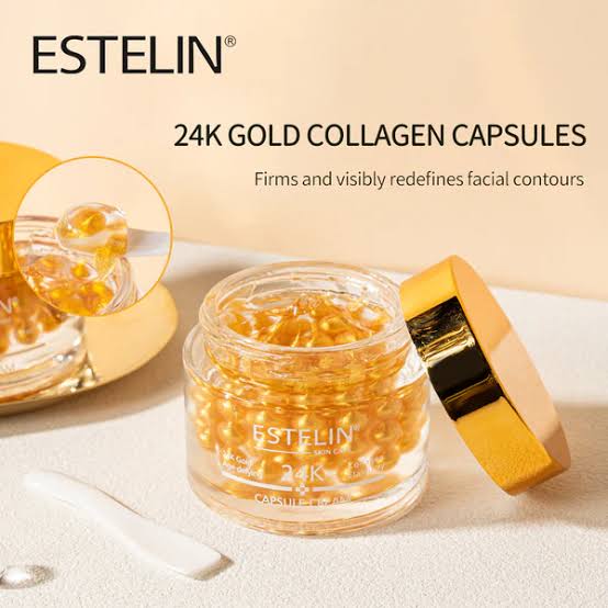 Омолаживающий крем для лица с золотом и коллагеном Estelin 24K Gold & Collagen Age-defying Capsule Cream, 60 г