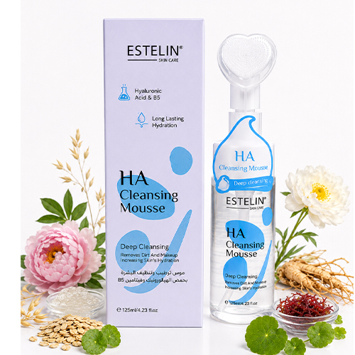 Пенка-мусс для лица с гиалуроновой кислотой и витамином B5, Estelin Hyaluronic Acid & B5 Moisturizing Cleansing Mousse, 125 мл