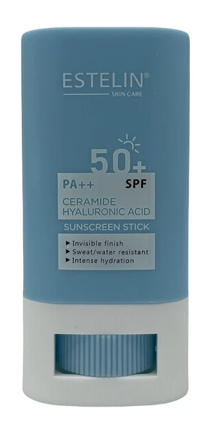 Солнцезащитный стик Estelin Hyaluronic Acid & Ceramide Sunscreen Stick SPF50, 20 g