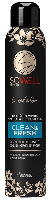 Сухой шампунь для волос SoWell Clean & Fresh, чистота и свежесть 200 см3