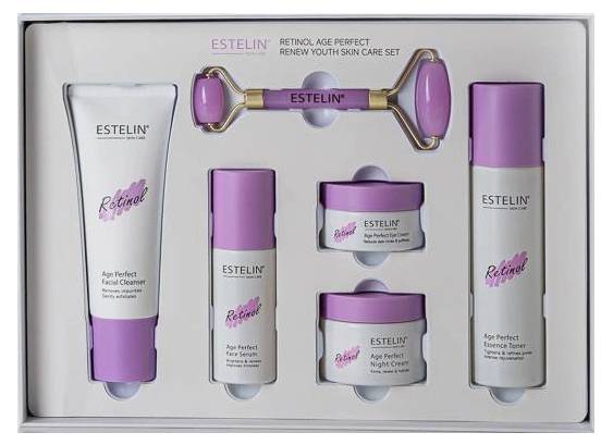 Омолаживающий набор для ухода за кожей Estelin Retinol Age Perfect Renew Youth Skin Care Set, 6 шт