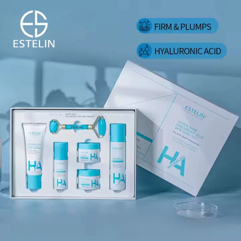 Увлажняющий набор для ухода за кожей Estelin Water Bank Hyaluronic Acid Skin Care Set, 6 шт